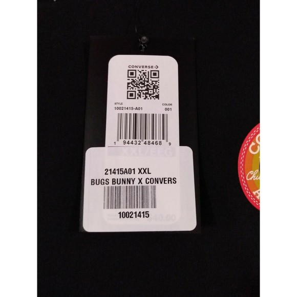 Converse Bugs Bunny Long Sleeve T-Shirt What's Up Doc Men's Size XXL 2 XL - Picture 4 of 6